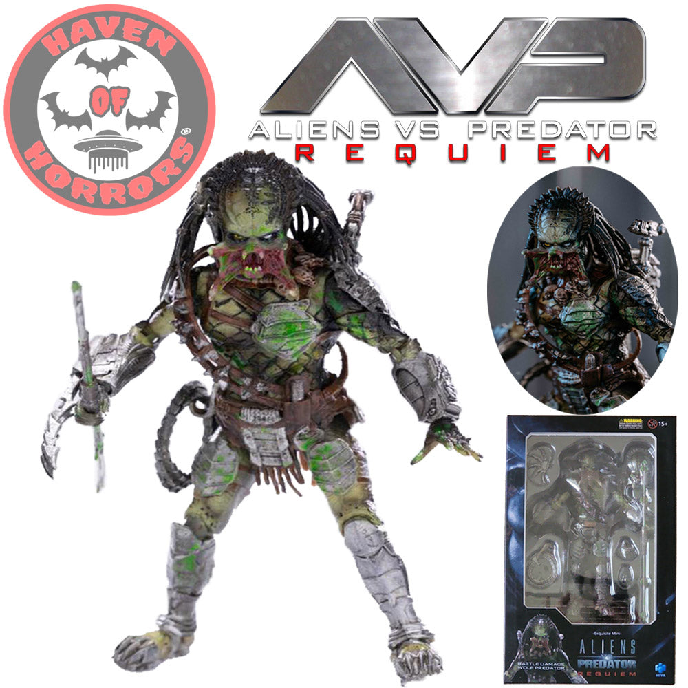 Alien vs. Predator: Requiem Battle Damaged Wolf Predator Action Figure