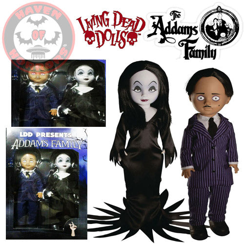 The Addams Family Gomez and Morticia Living Dead Dolls