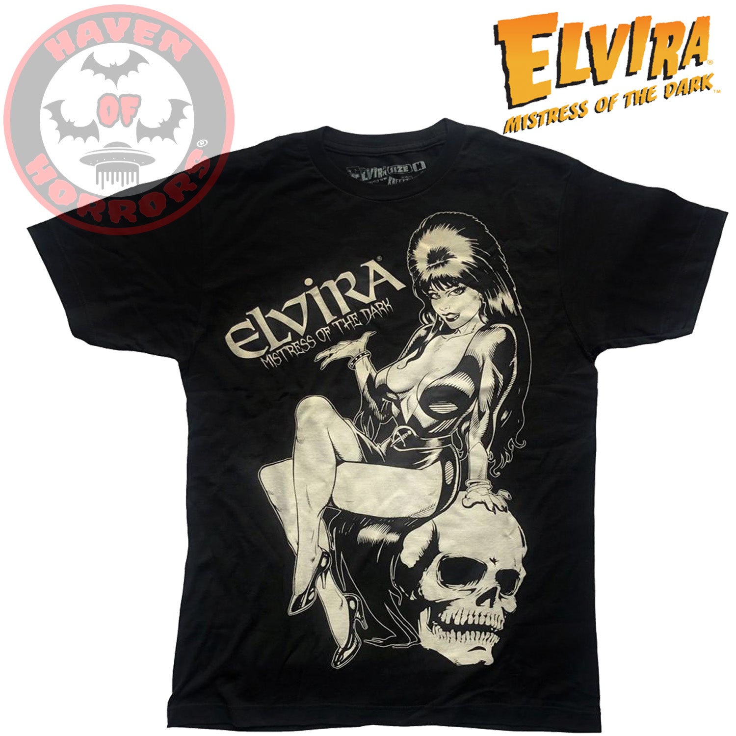 Killstar X Elvira Popcorn Chills And Thrills Baby T Shirt Zwart