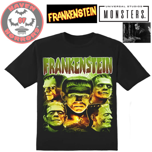 Universal Monsters Frankenstein Collage T-Shirt