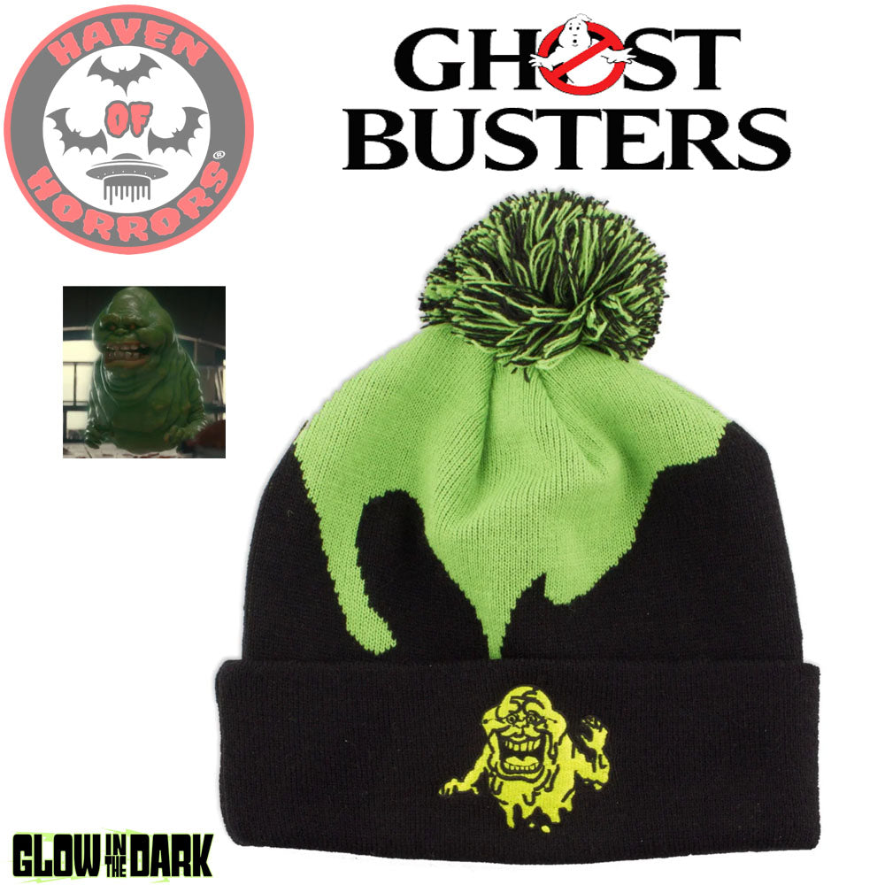 Ghostbusters Glow In The Dark Slimer Pom Pom Beanie