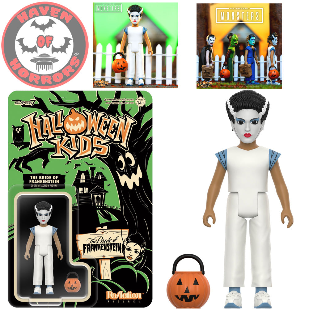 Universal Monsters Halloween Kids ReAction Figure: Bride Of Frankenstein Girl
