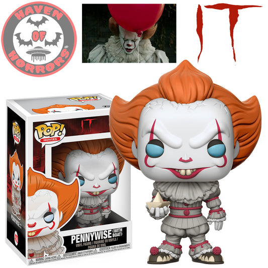 Stephen King's It Remake Pennywise Clown Pop! Vinyl with Boat Figure #472