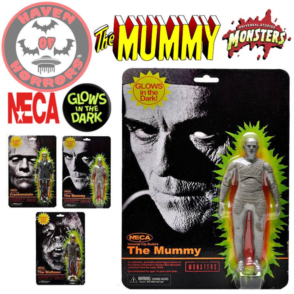 Universal Monsters Retro Glow in the Dark The Mummy 7-Inch Scale Action Figure