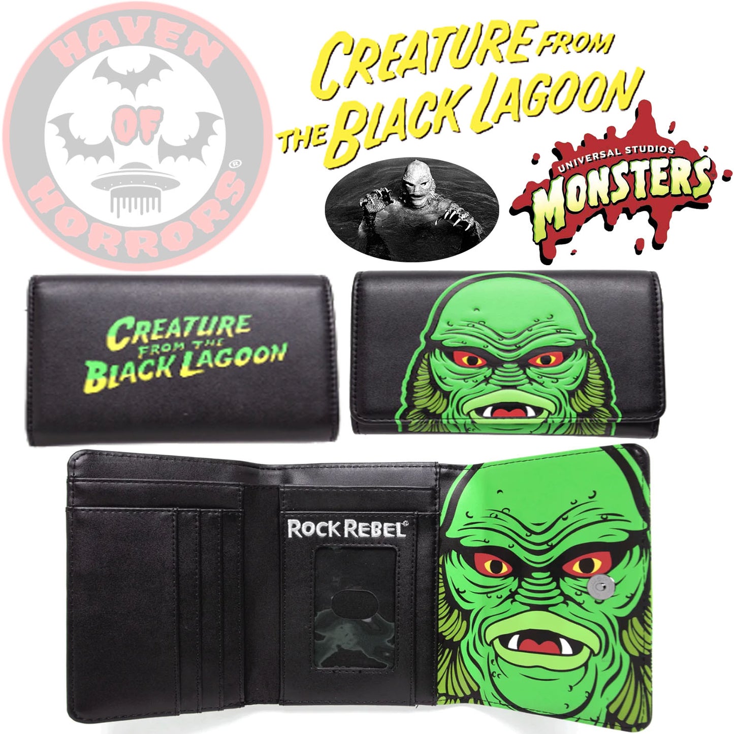 Universal Monsters Creature Tri-Fold Wallet