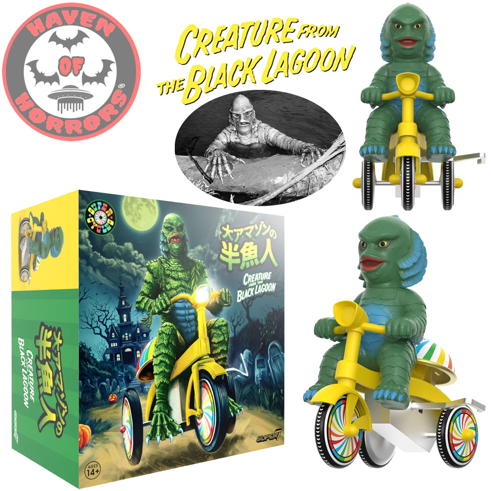 Universal Monsters Super Cycles Creature From The Black Lagoon (Dark Green W/ Yellow Trike)