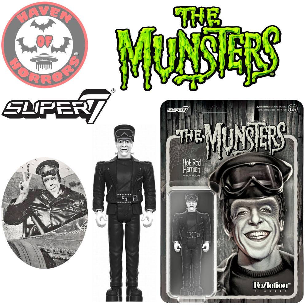 The Munsters ReAction Figure (Wave 3) - Hot Rod Herman (Grayscale)