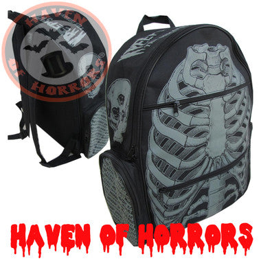 White Ribcage Back Pack