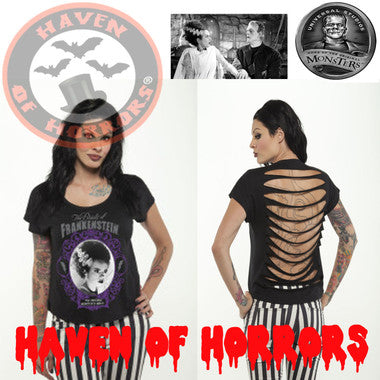 Universal Monsters Framed Bride of Frankenstein Cut n Sew Top