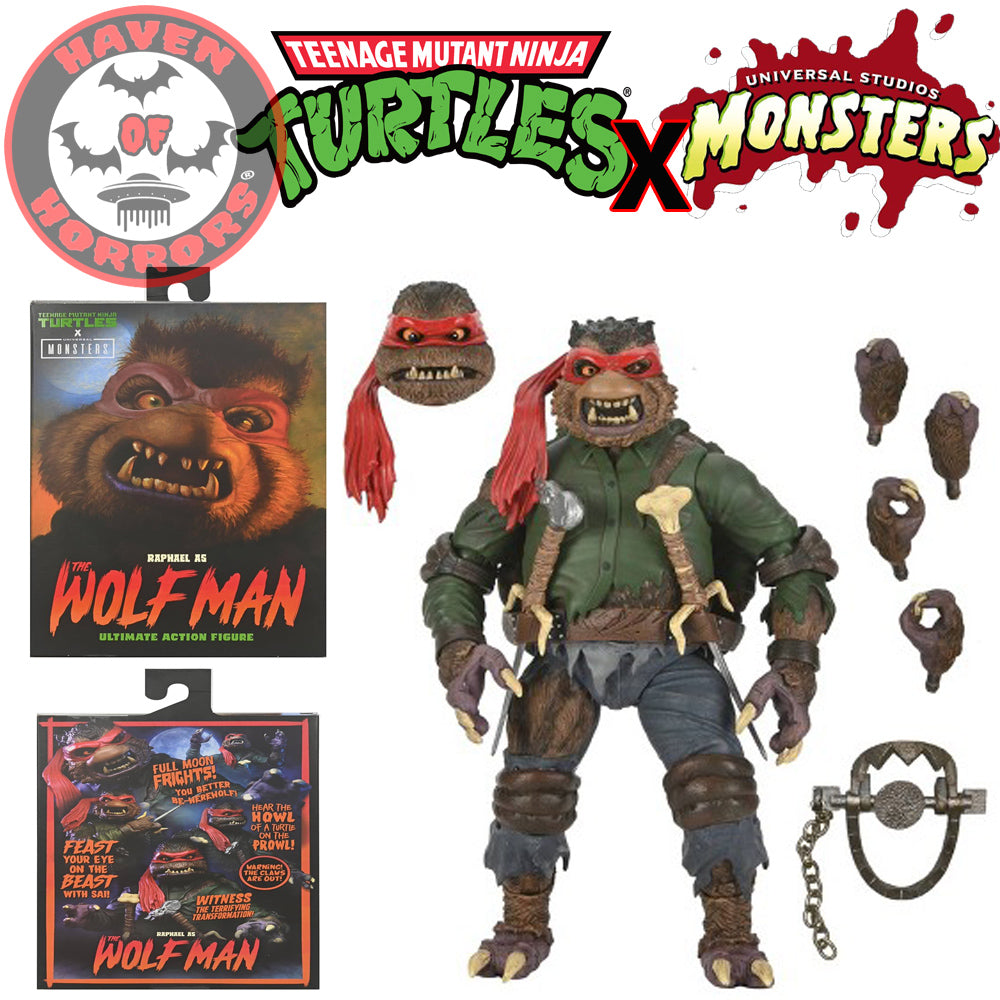 Universal Monsters x TMNT Ultimate Raphael as The Wolf Man 7-Inch Scale Action Figure