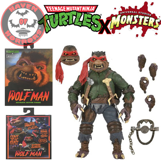 Universal Monsters x TMNT Ultimate Raphael as The Wolf Man 7-Inch Scale Action Figure