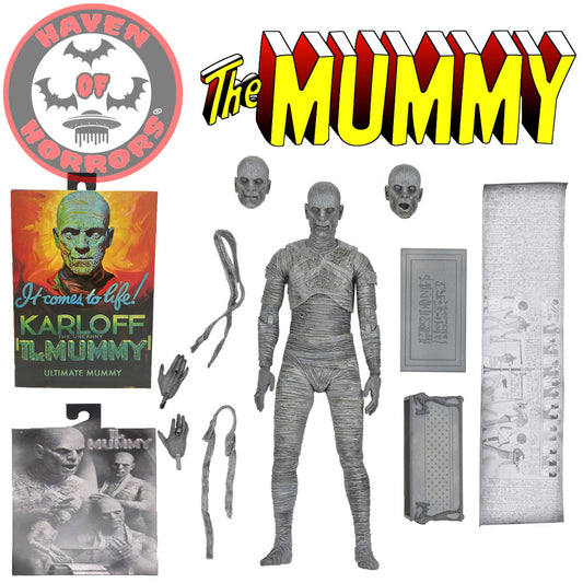 Universal Monsters Ultimate Mummy (Black & White) 7-Inch Scale Action Figure