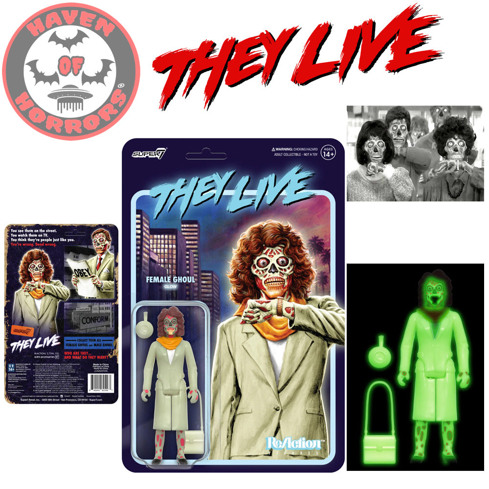 They Live - Female Ghoul (Glow) ReAction Figure