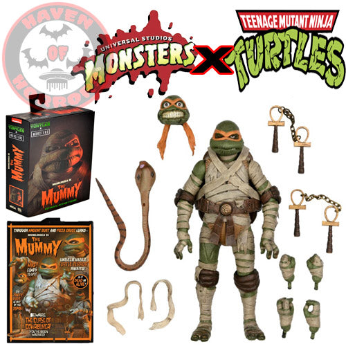 Universal Monsters x TMNT Ultimate Michelangelo as The Mummy 7-Inch Scale Action Figure
