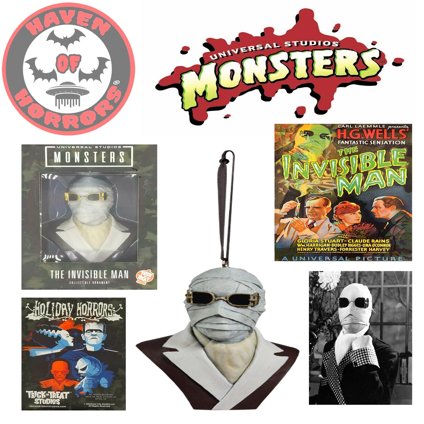 Holiday Horrors The Invisible Man Ornament