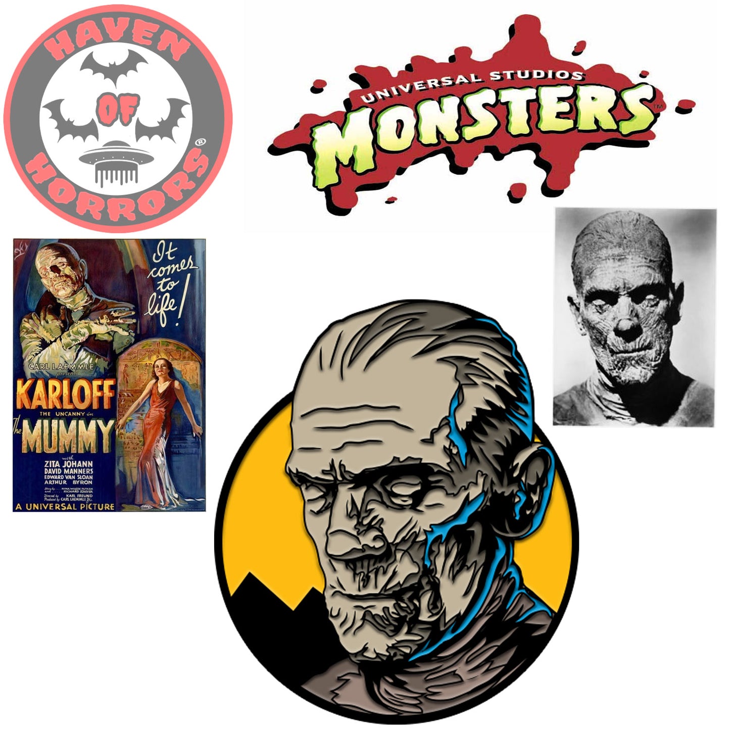 Universal Monsters Imhotep The Mummy Enamel Pin