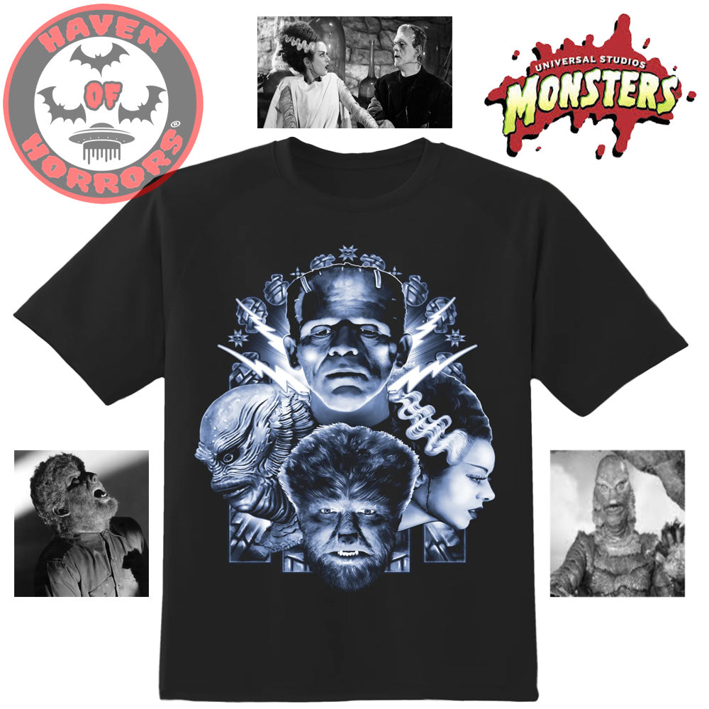 Universal Monsters Collage Tattoo T-Shirt