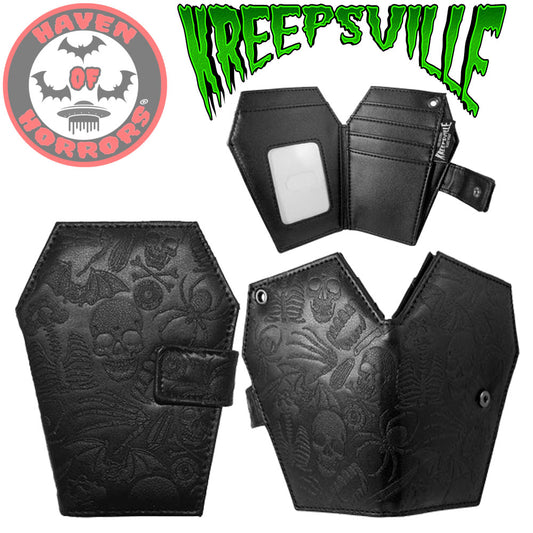 Embossed Skull Coffin Wallet
