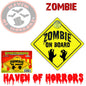 Zombie on Board Hanging Car Sign