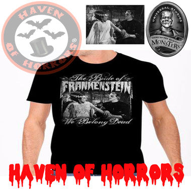 Universal Monsters We Belong Dead The Bride of Frankenstein T-Shirt