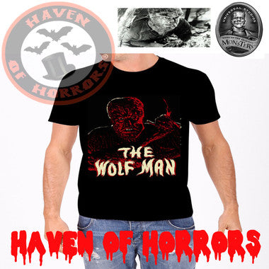 Universal Monsters The Wolf Man in Red T-Shirt