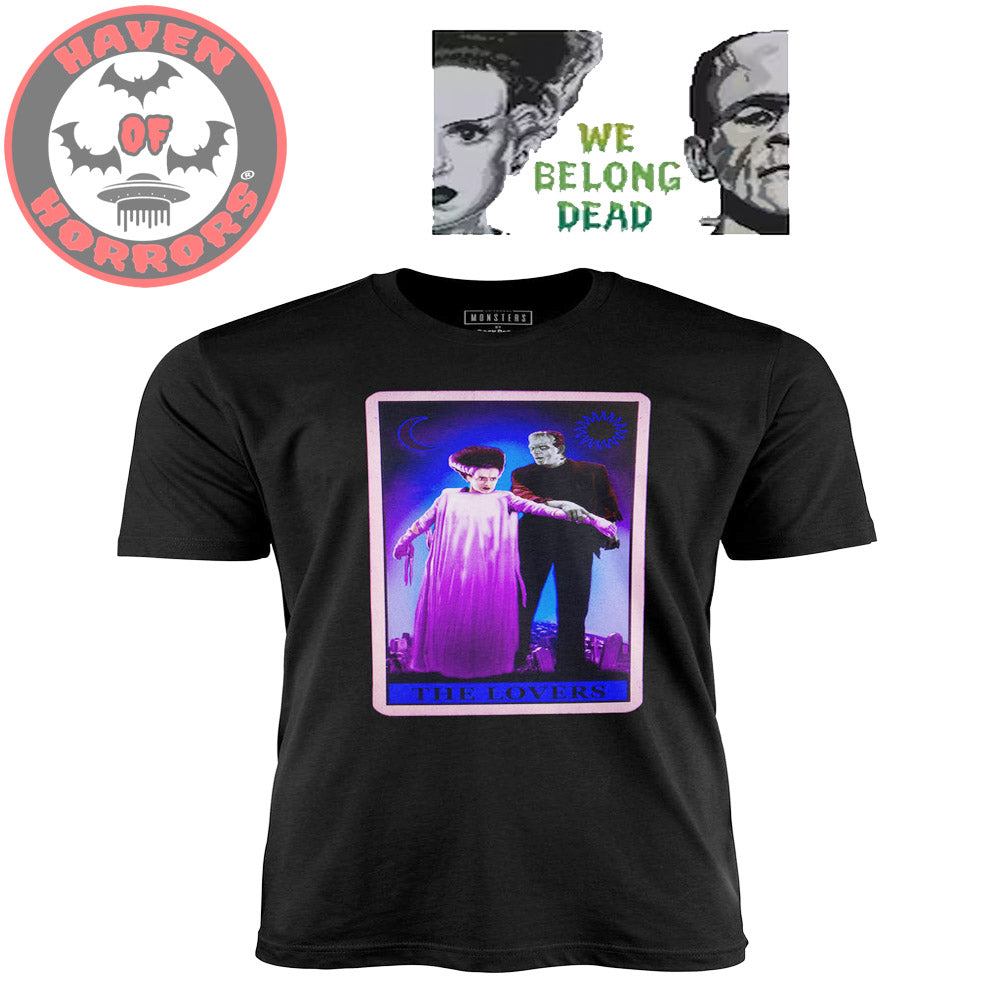 Universal Monsters Bride & Frankenstein Tarot Card T-Shirt